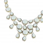 Ivory Bubble Dots & Teardrop Fringe Necklace